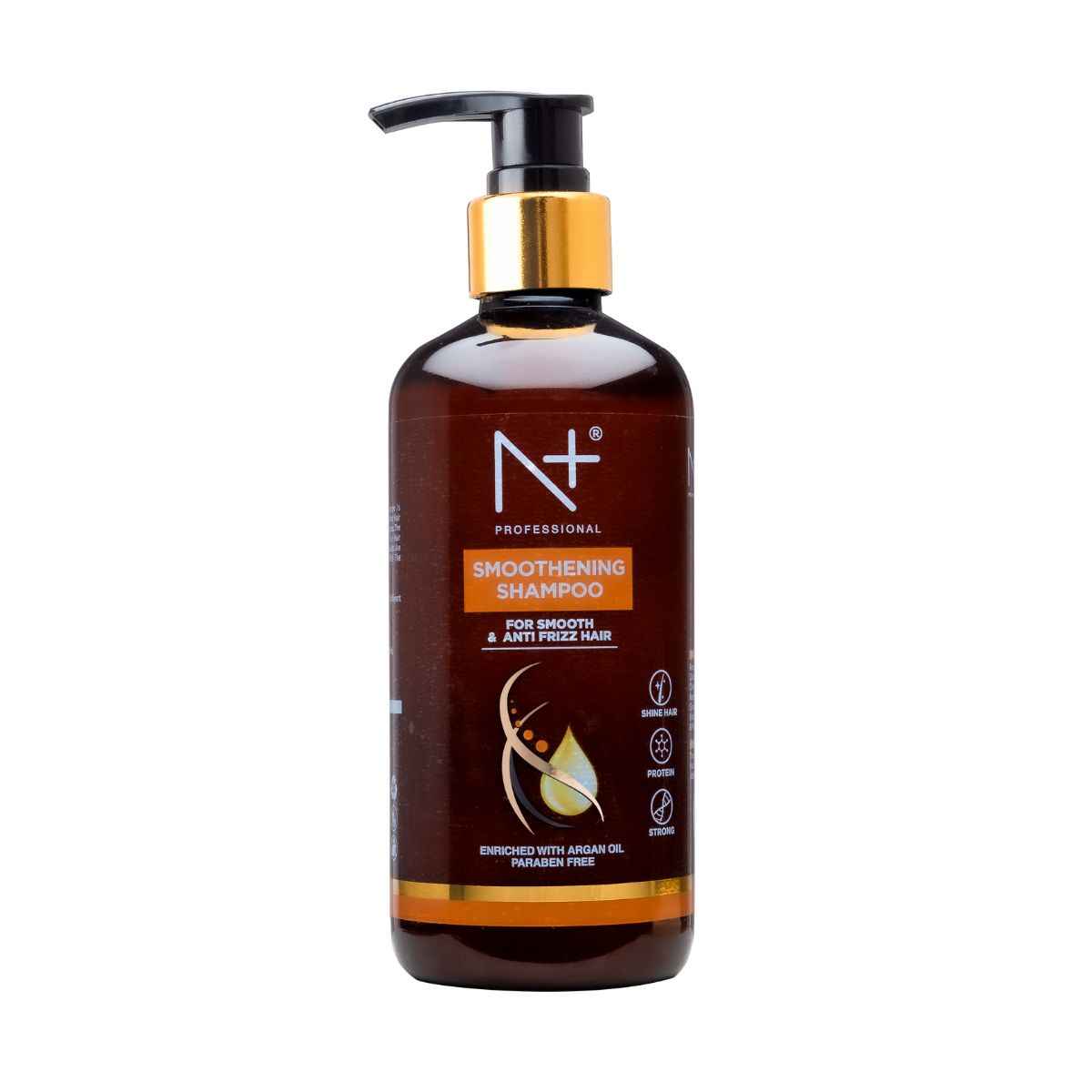 Buy N Plus Professional Smoothening Shampoo, For Smooth & Anti Frizz Hair, Enriched with Argan Oil - Purplle