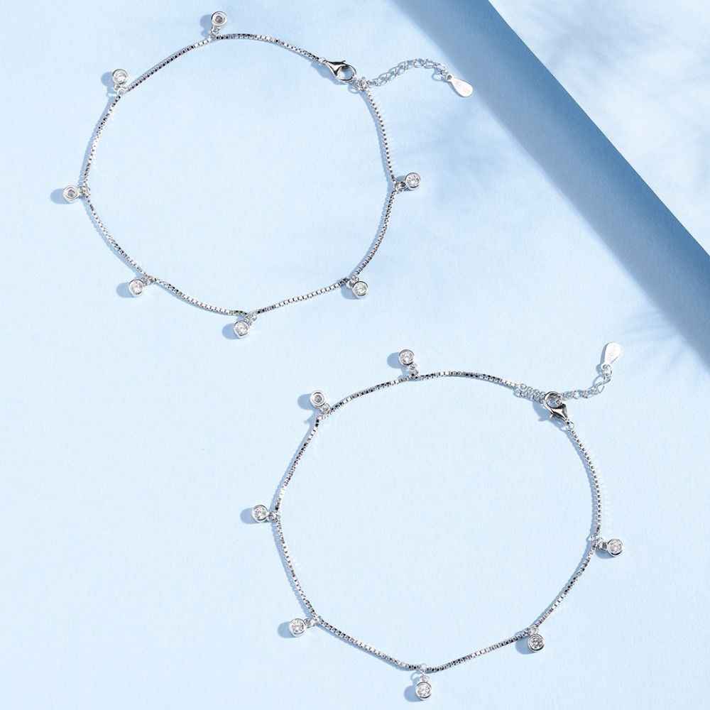 Buy Zavya 925 Sterling Silver Anklet Rhodium-Plated - Single| With Certificate of Authenticity and 925 Hallmark - Purplle