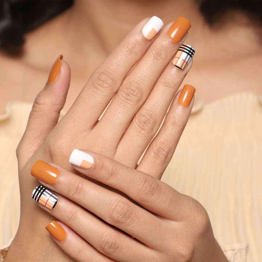 Buy Lick 30 Pcs Artificial/False/Fake Reusable Acrylic Stick on Nails Set Nails Extension - Purplle