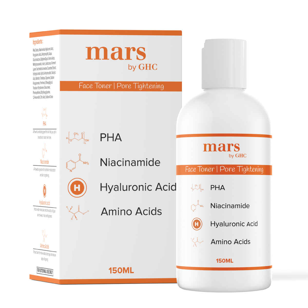 Buy mars by GHC Face Toner with Niacinamide & Hyaluronic Acid for Normal To Oily & Acne Prone Skin that Tightens & Unclogs Pores | Chemical Free - Purplle