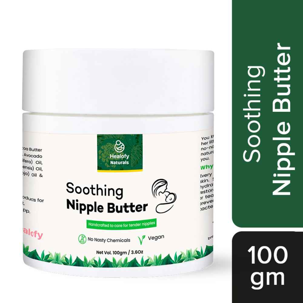 Buy Healofy Naturals Soothing Nipple Butter Cream, 100 gm | Enriched with 100% Natural Ingredients | For Sore and Cracked Nipples for Breastfeeding Moms - Purplle