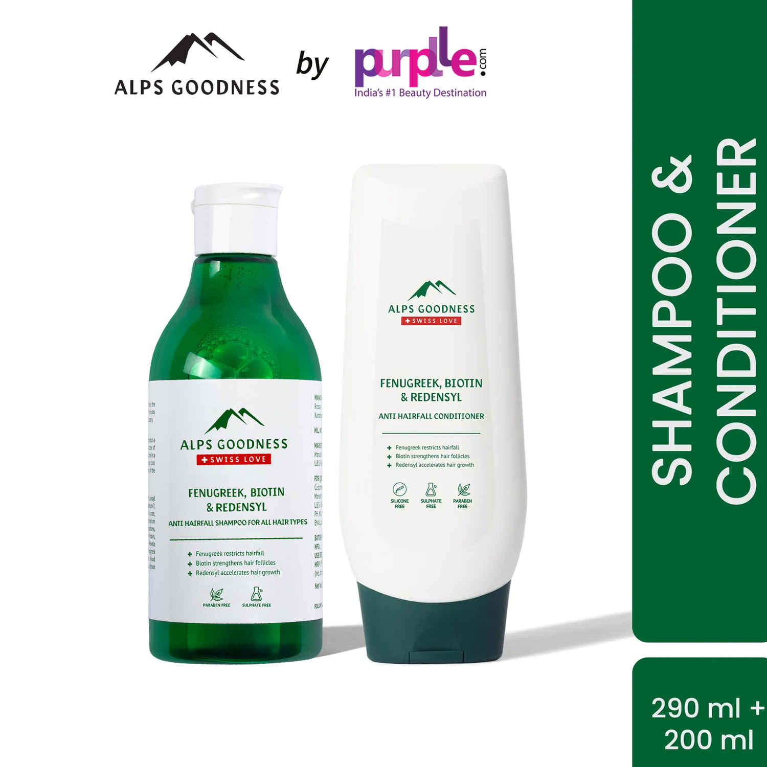 Alps Goodness Anti hairfall Shampoo & Conditioner Combo | With ...