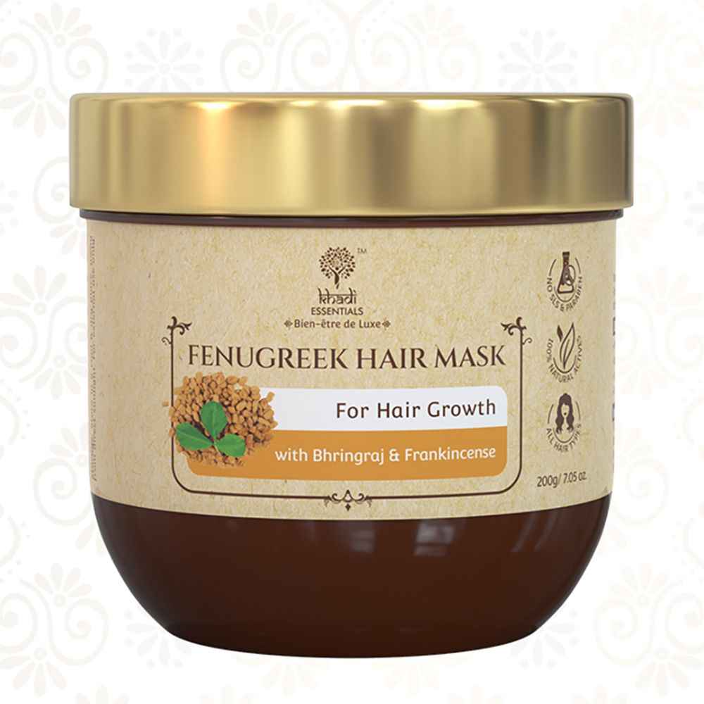 Buy Khadi Essentials Fenugreek Hair Mask with Bhringraj and Frankincense For Hair Growth, 200gm - Purplle