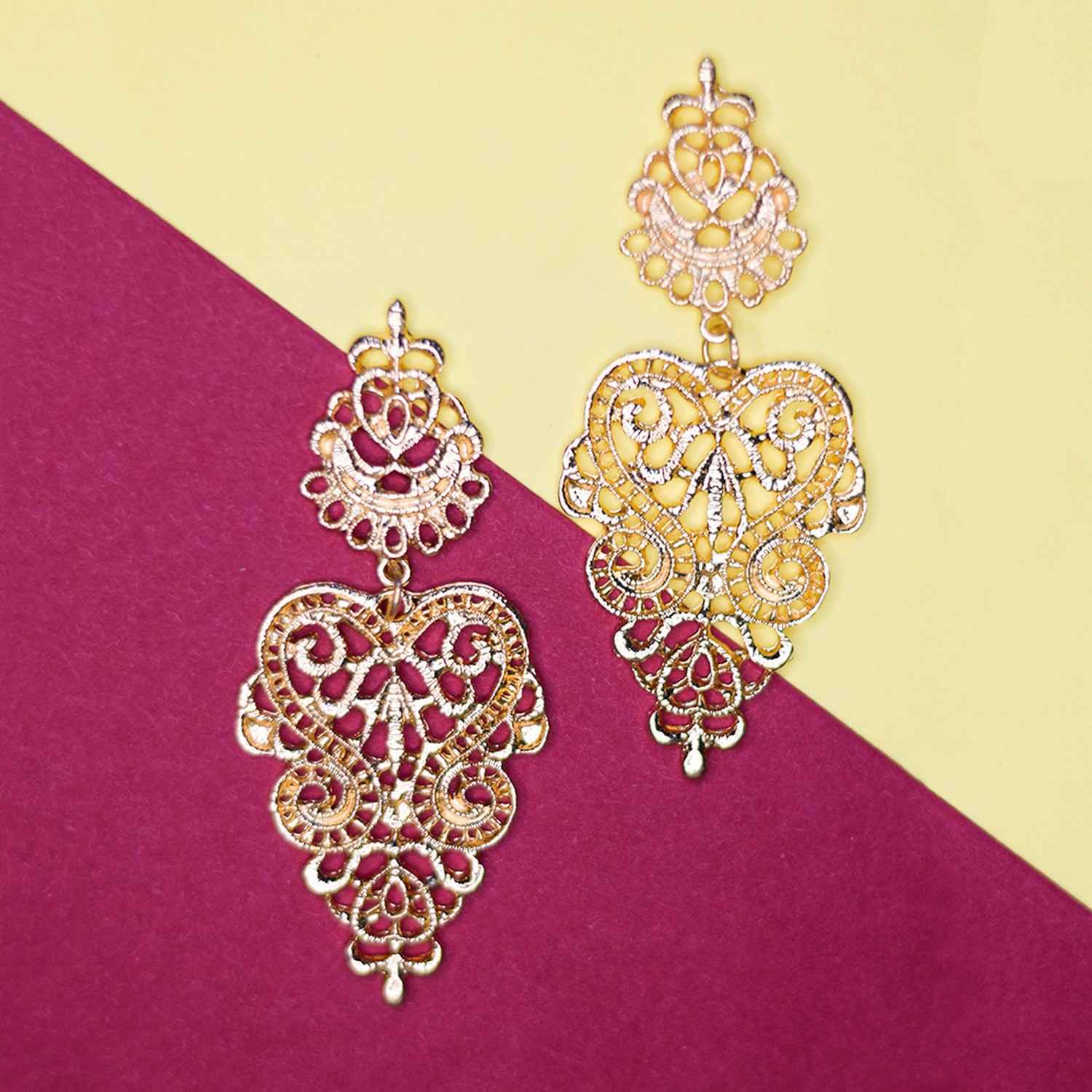 Buy Ishhaara Filigree Chandelier earring - Purplle