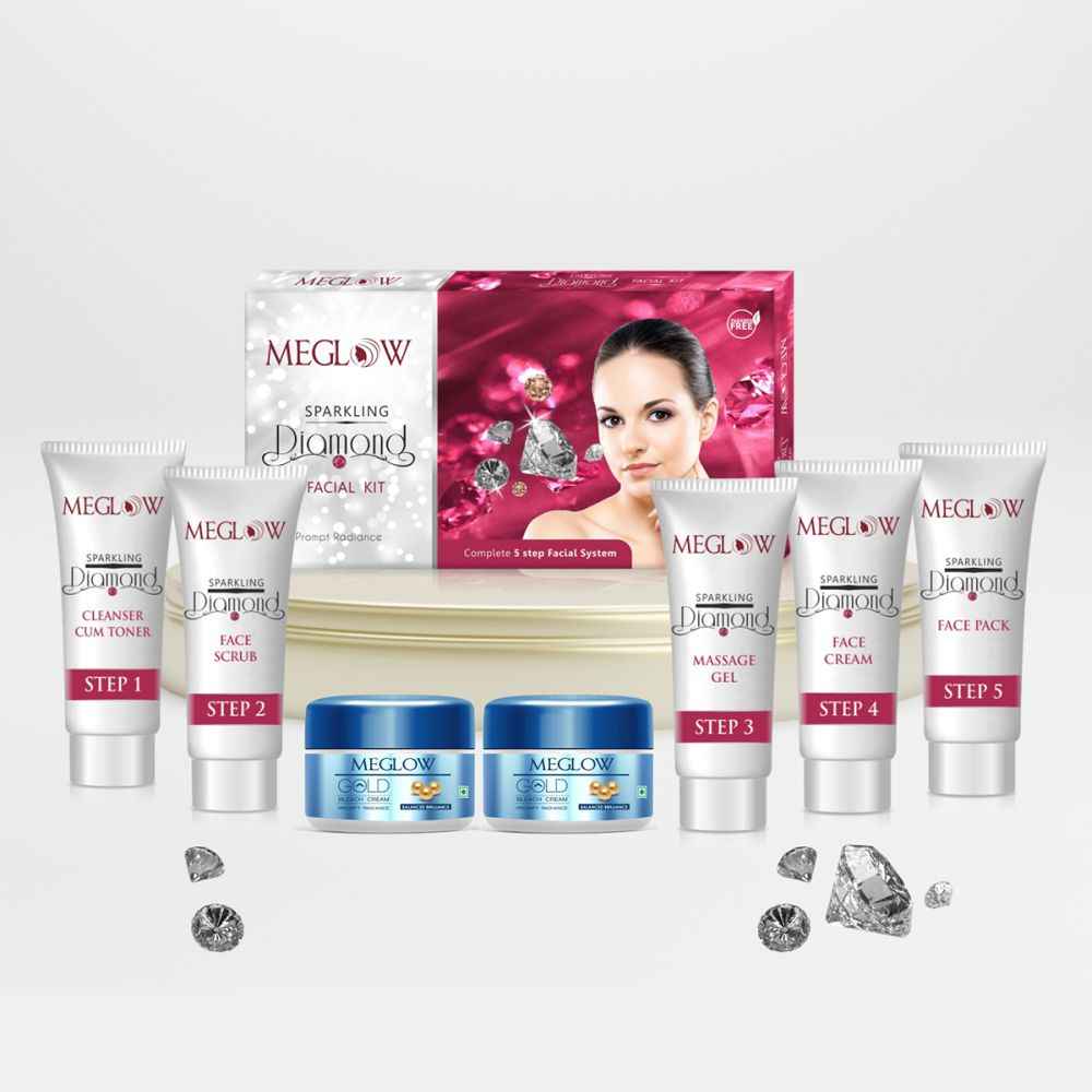 Buy MEGLOW DIAMOND FACIAL KIT 105 gm - Purplle
