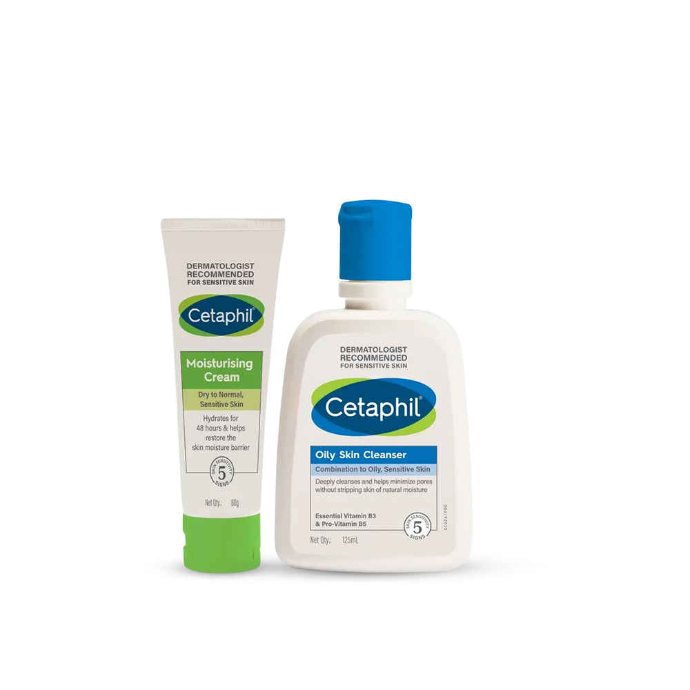Buy Cetaphil Oil Skin Cleansing & Moisturizing Combo - Purplle