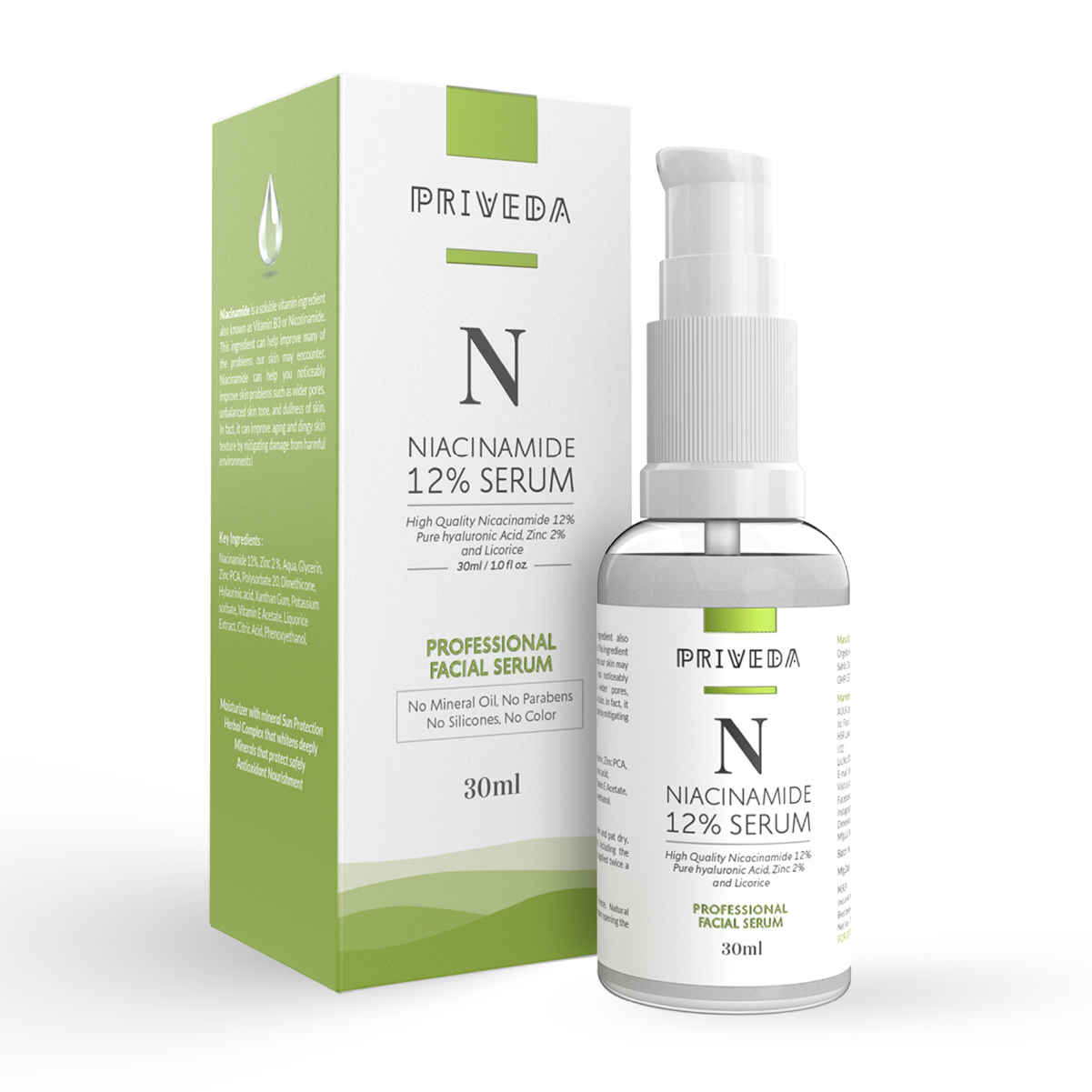 Buy Priveda Niacinamide Face Serum For Acne Marks And Acne Prone Skin For Men and Women (30 ml) - Purplle