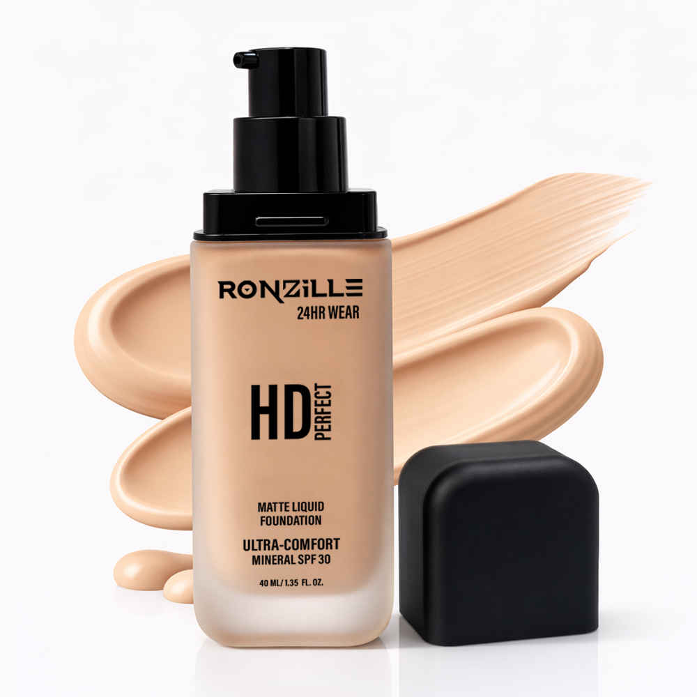 Buy Ronzille Waterproof Matte Finish Make-up Base Foundation - 25 ml  (Airless)(03) - Purplle
