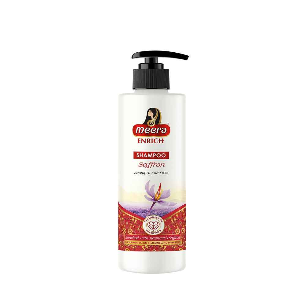 Buy Meera Enrich Shampoo For Strong & Anti-Frizz Hair, Enriched With Kashmir's Saffron, For Men & Women, Paraben, Silicone & Sulphate Free, 300ml - Purplle