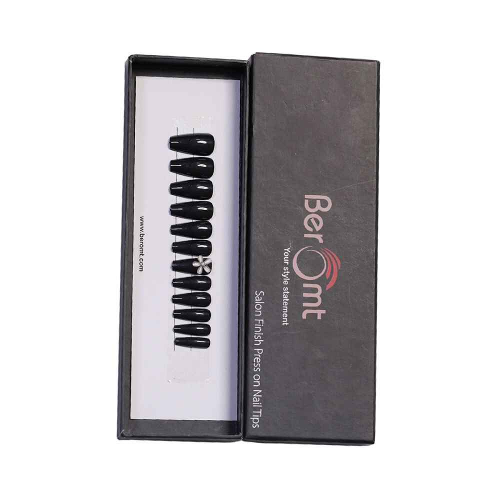 Buy BEROMT FLOWERS CHARM FALSE NAILS - BFNC 02 FC (NAIL KIT INCLUDED) - Purplle