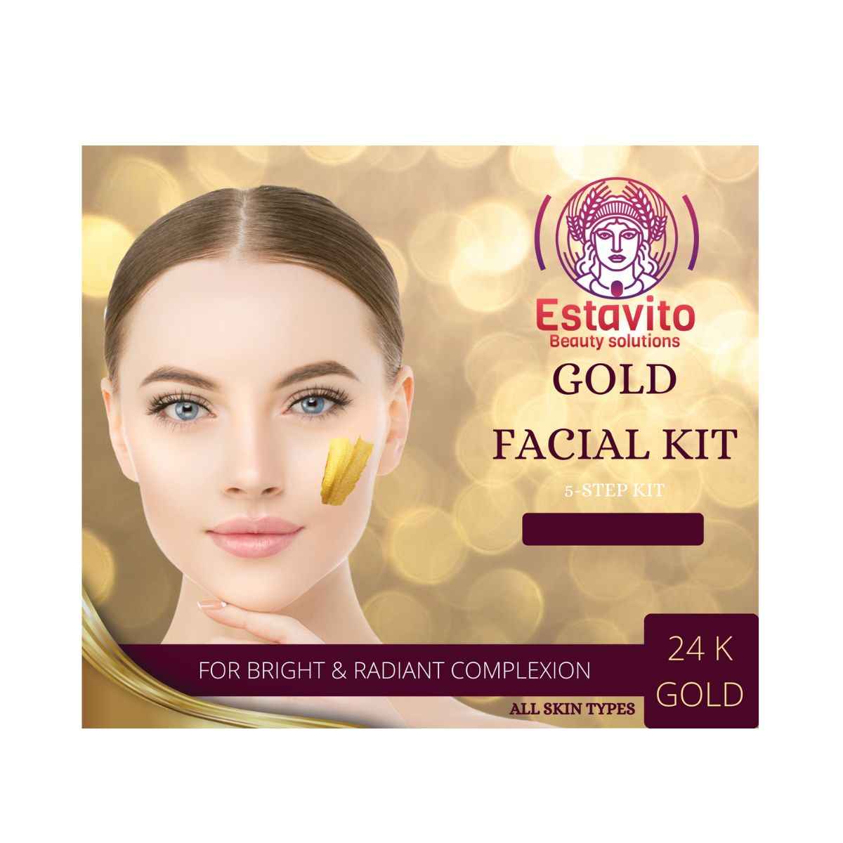 Buy ESTAVITO Gold Facial Kit for Bright & Radiant Glow - Purplle