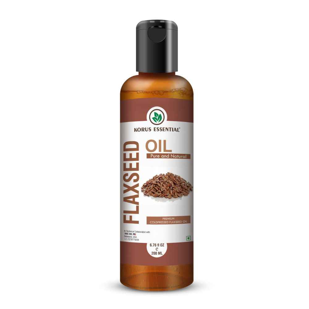 Buy Korus Essential Flax Seed Oil (Cold-pressed) - 200ml Pack - Purplle