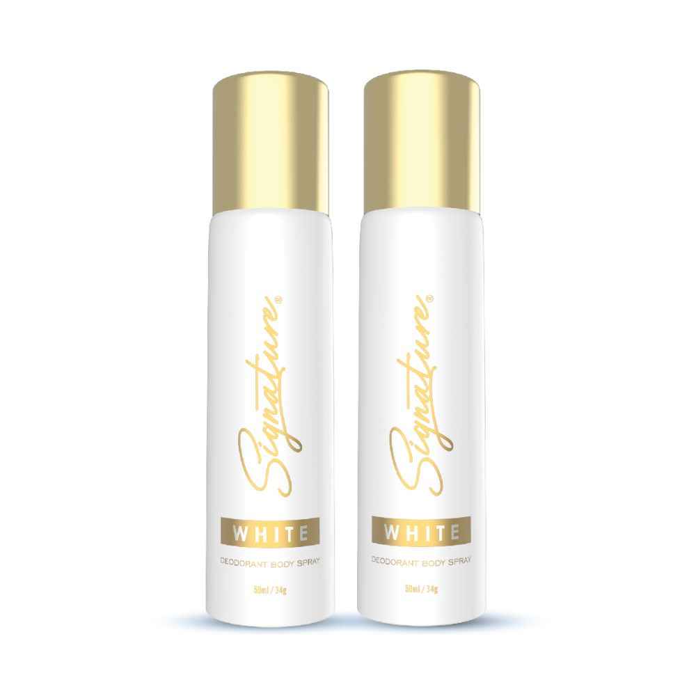 Buy Signature White Deodorant Body Spray - 50 ml| For Men & Women| Elegant & Distinctive Fragrance|Long Lasting |Fights body odour|Skin Friendly Deo|Everyday Use|Pack of 2 - Purplle