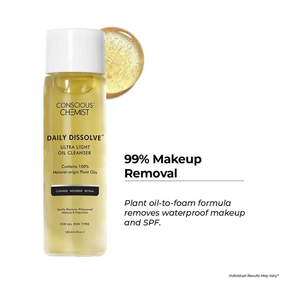 Buy Conscious Chemist Daily Dissolve Cleanser | 130 ml | Face Wash, Cleanser for Oily Skin, Makeup Remover, Cleanser for Men & Women with SPF & Impurities For Soft & Glowing for all Skin, Natural Oil - Purplle