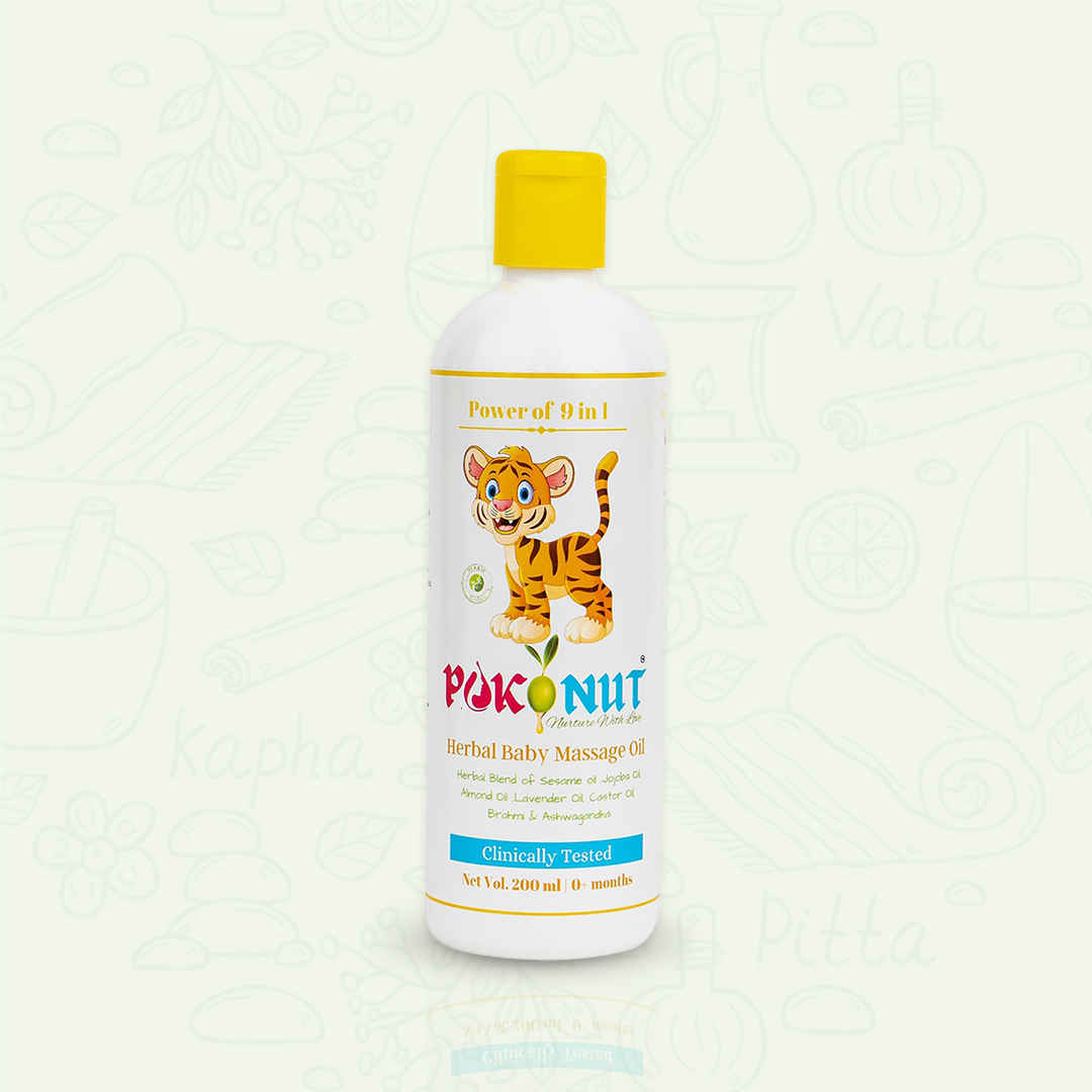 Buy Pokonut Herbal Ayurvedic Baby Massage Oil with power of 9 Ayurvedic herbs -200ML - Purplle
