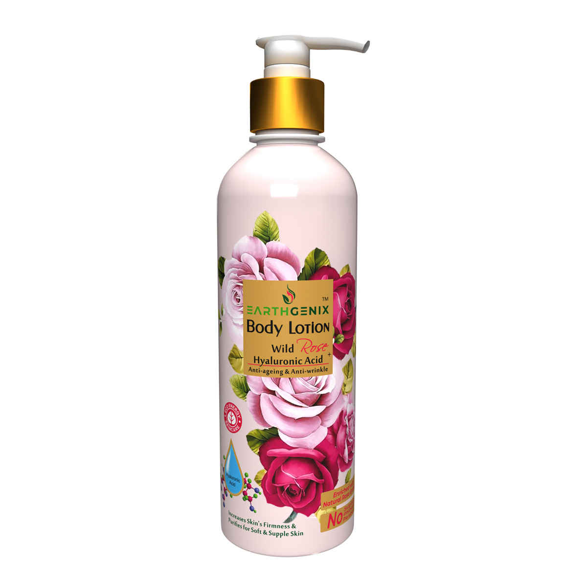 Buy Earthgenix Wild Rose Body Lotion With Hyaluronic Acid 300ml, Increases Skin’s Firmness & Purifies for Soft & Supple Skin - Purplle