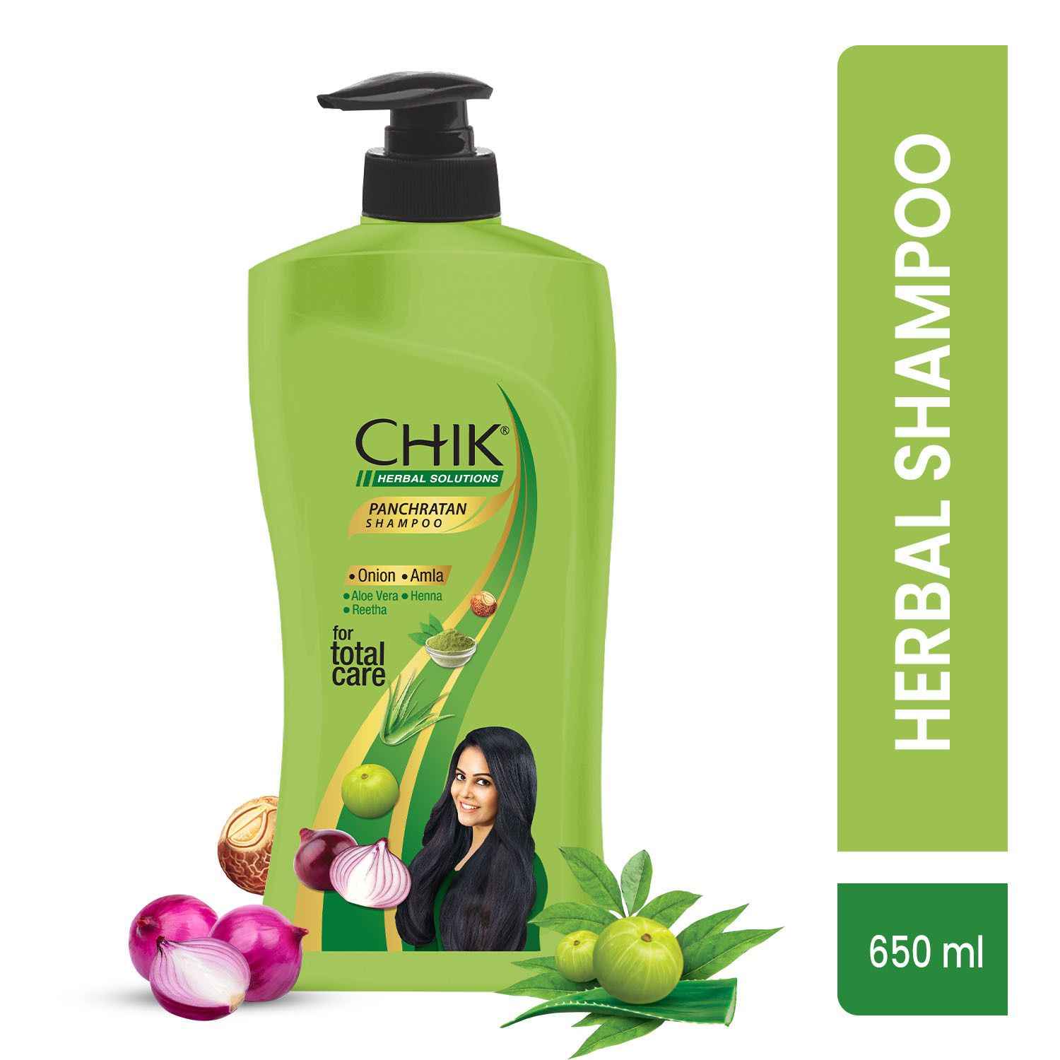 Buy Chik Panchratan Herbal Solution Total Hair Care Shampoo, For Soft, Smooth & voluminous Hair, 650ml - Purplle