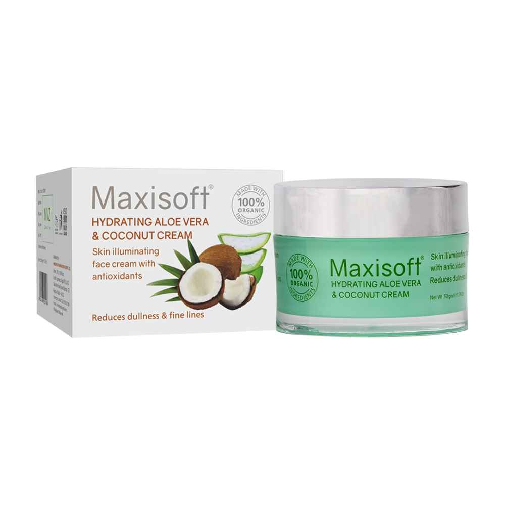 Buy Maxisoft Hydrating Aloe vera & Coconut Cream |With Aloe vera, Coconut Oil| pH Balance| Paraben Free| Suitable For all skin types (50 gm - Pack Of 1) - Purplle