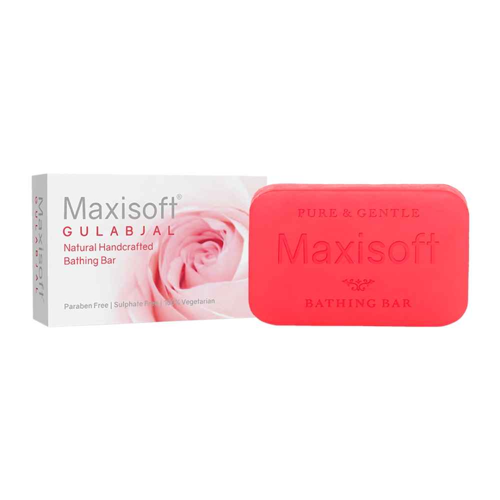 Buy Maxisoft Gulabjal Bathing Soap|With Rose oil, Aloe Vera, Shea Butter, Cocoa Butter, Coconut Oil & Glycerine |Paraben Free|Sulphate Free|For all Skin Types (75 gm - Pack Of 1) - Purplle