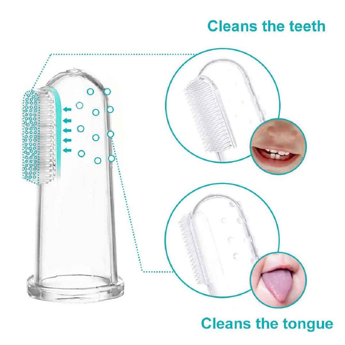 Buy U-Grow Baby Soft Silicone Finger Brush for Newborns with Case Pack of 2 - Purplle