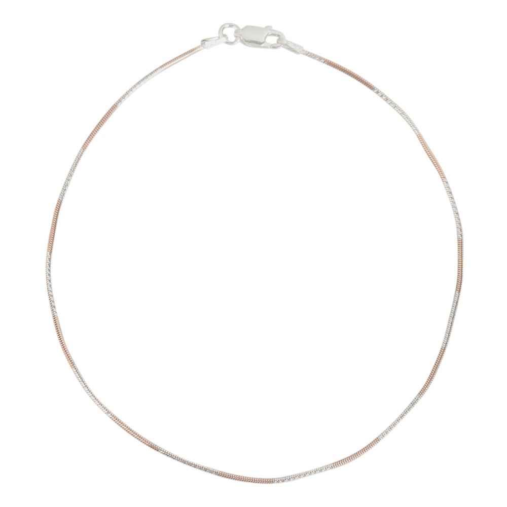 Buy Zavya Women Rose Gold Silver 925 Sterling Silver Rhodium Plated Anklet -ONE ANK-60067-ONE - Purplle