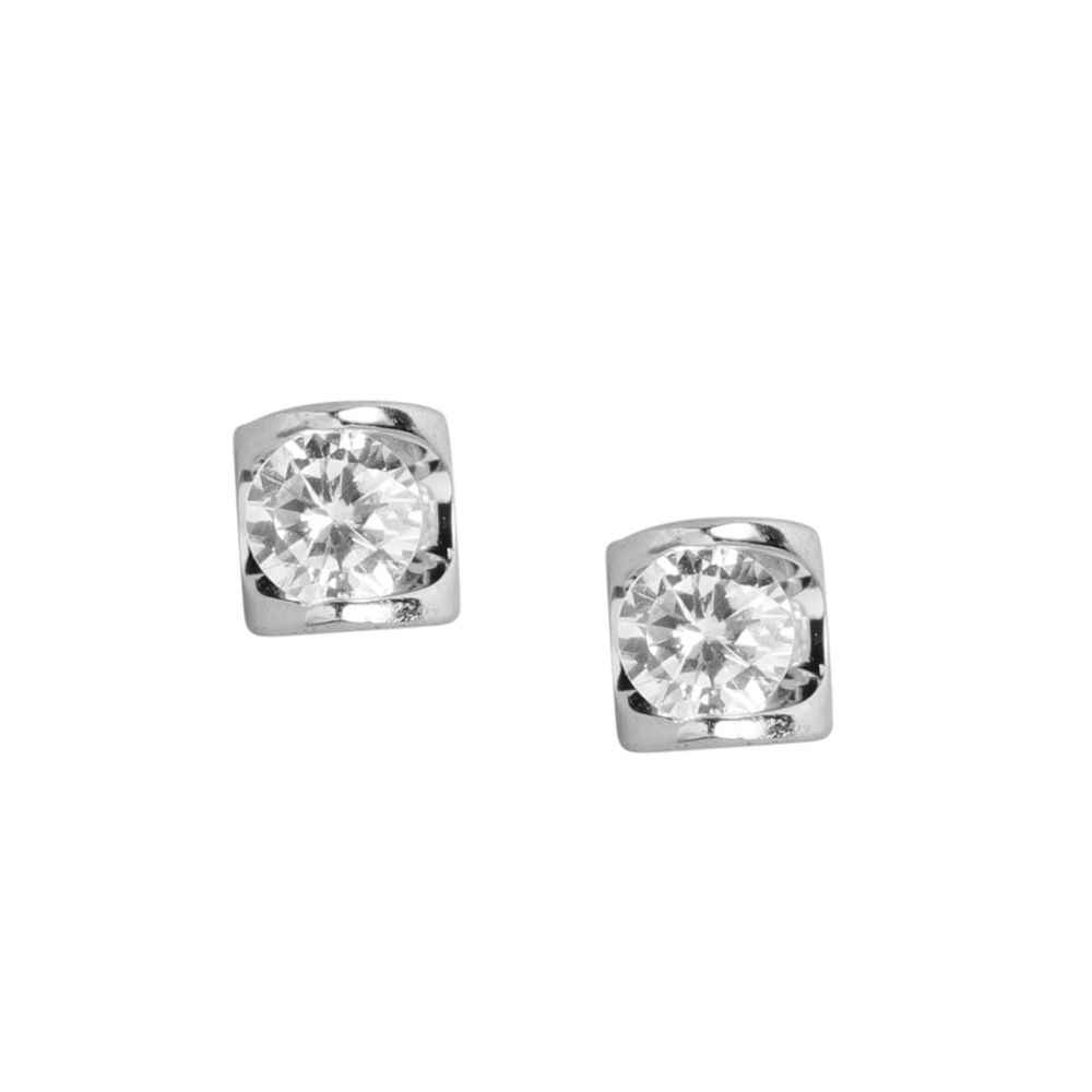 Buy Zavya 925 Sterling Silver Square Studs EAR-20189 - Purplle