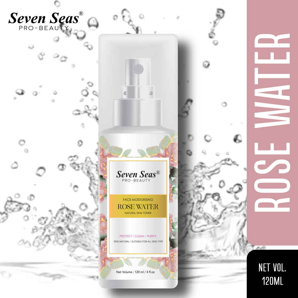 Buy Seven Seas Face Moisturizing Rose Water Natural Skin Toner Protect Clean Purify 120Ml - Purplle