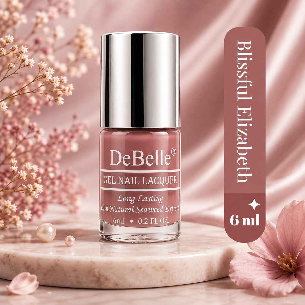 Buy DeBelle Gel Nail Lacquer Blissful Elizabeth (Light Pink Mauve) - (6 ml) - Purplle