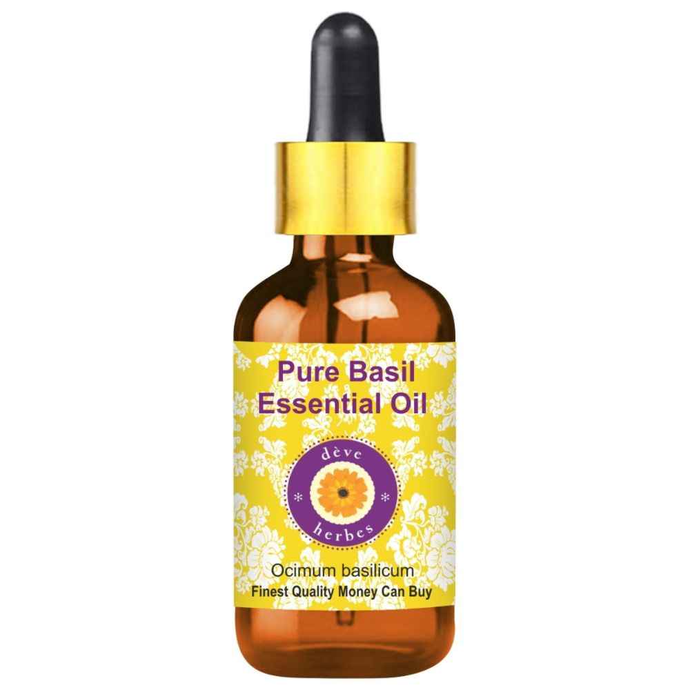 Buy Deve Herbes Pure Basil Essential Oil (Ocimum basilicum) with Glass Dropper Natural Therapeutic Grade (Pack of two) 100mlx2 - Purplle