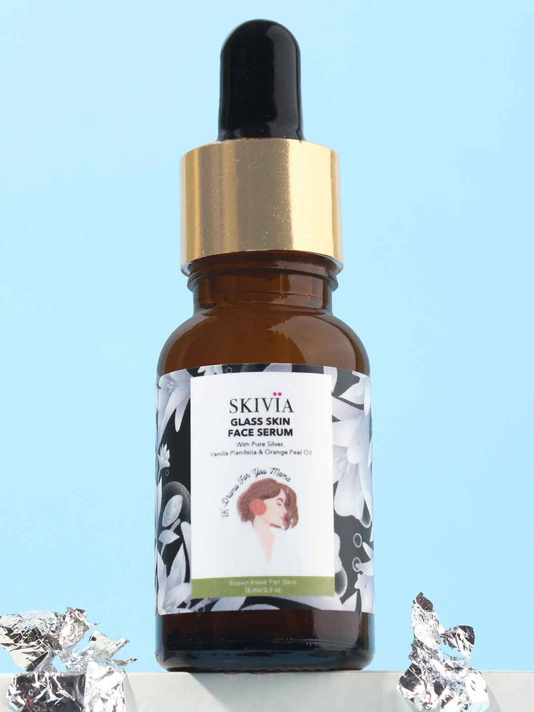 Buy Skivia Glass Skin Mini Face Serum with Pure Silver & Vanilla Planifolia - 15 ml | Nourishes Skin | Makes Skin Healthy & Luminious - Purplle