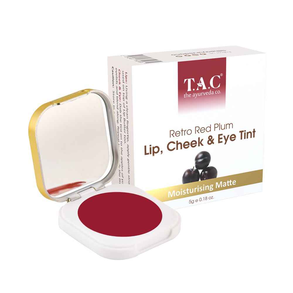 Buy TAC - The Ayurveda Co. Retro Red Plum Cheek & Eye Tint with Moisturising Matte, 5gm - Purplle