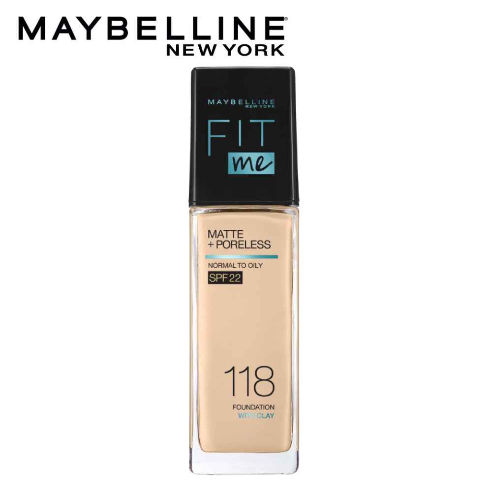 Buy Maybelline New York Fit Me Matte + Poreless Liquid Foundation, 118 Light Beige | Matte Foundation | Oil Control Foundation | Foundation With SPF, 30 ml - Purplle