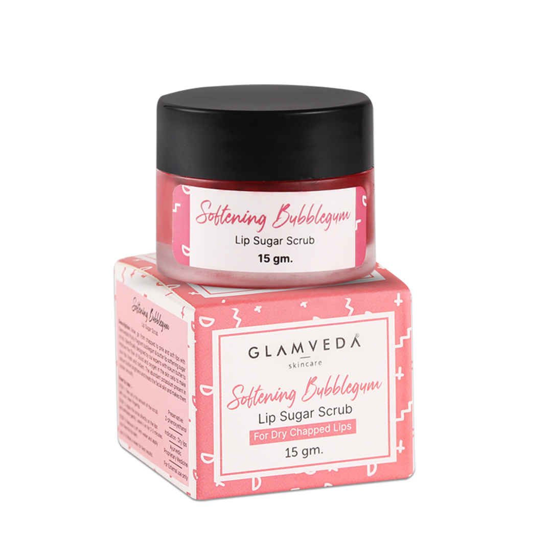 Buy Glamveda Softening Bubblegum Lip Sugar Scrub For Dry Chapped Lips (15 g) - Purplle