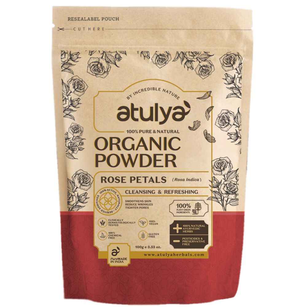 Buy Atulya Rose Petal Organic Powder 100 gm - Purplle