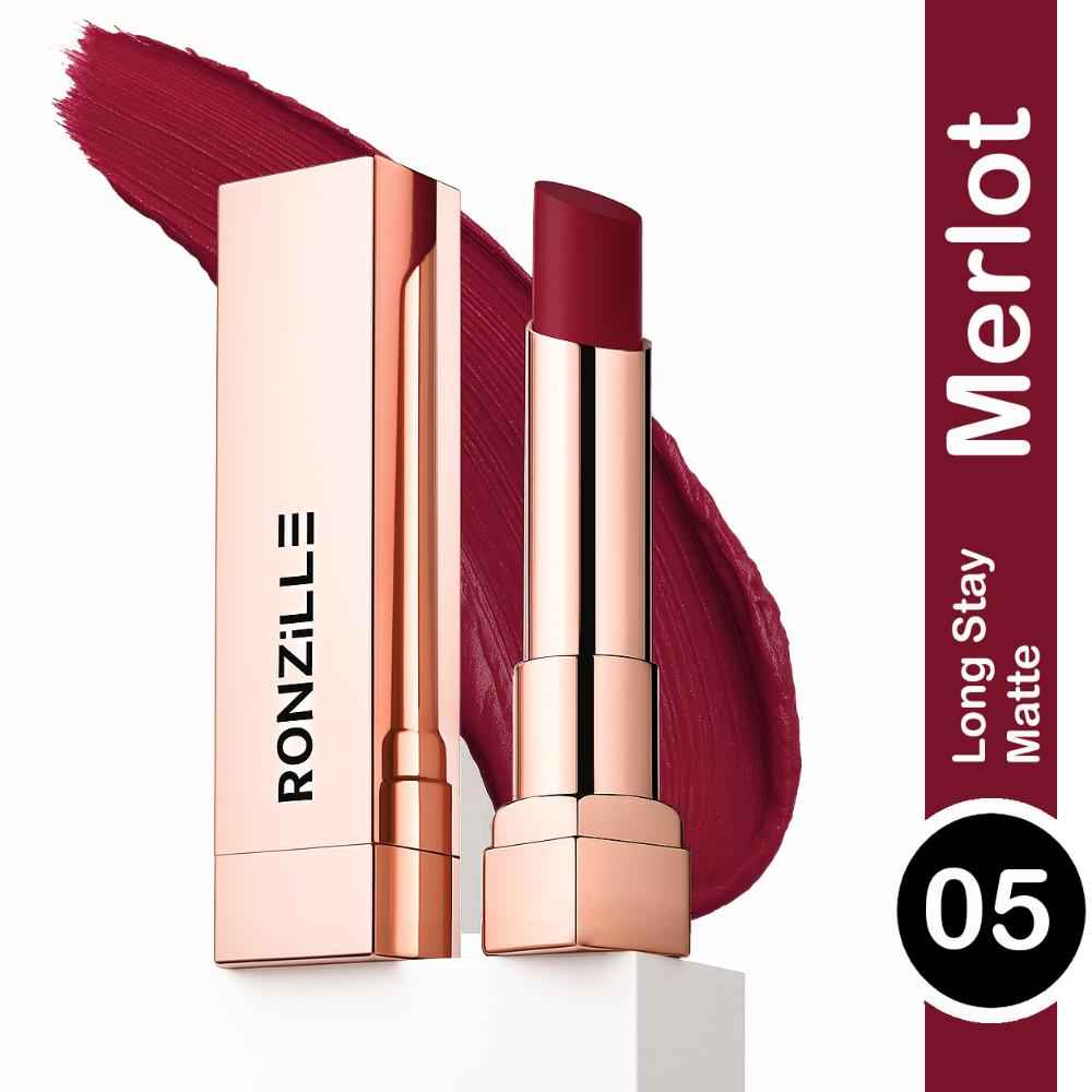 Buy Ronzille RC Long Stay Creamy Matte Lipstick With Intense Colour -05 - Purplle