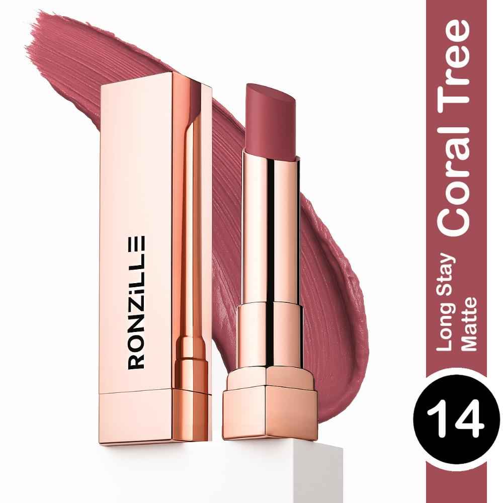Buy Ronzille RC Long Stay Creamy Matte Lipstick With Intense Colour -14 - Purplle