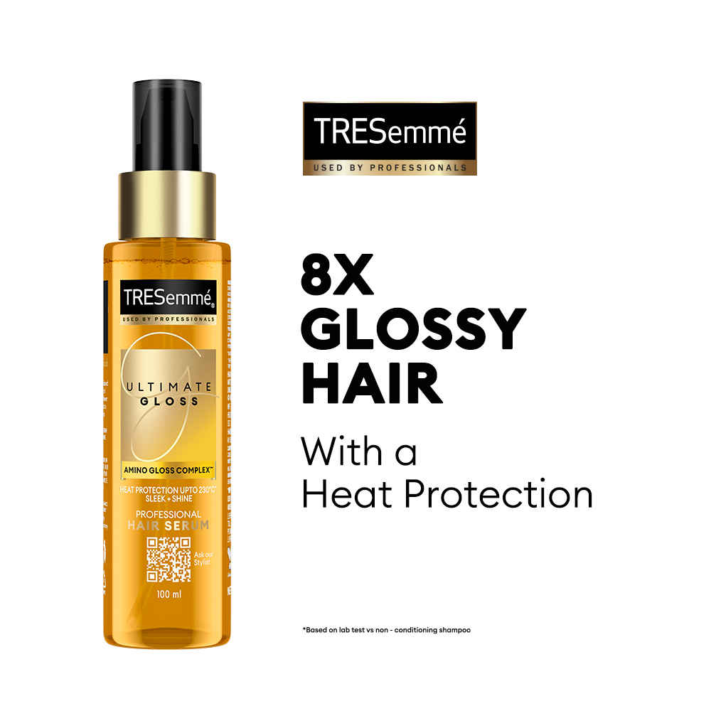 Buy TRESemme Ultimate Gloss Serum, with Amino Gloss Complex, Hair Serum, 100 ml, for Hair Fall Control - Purplle