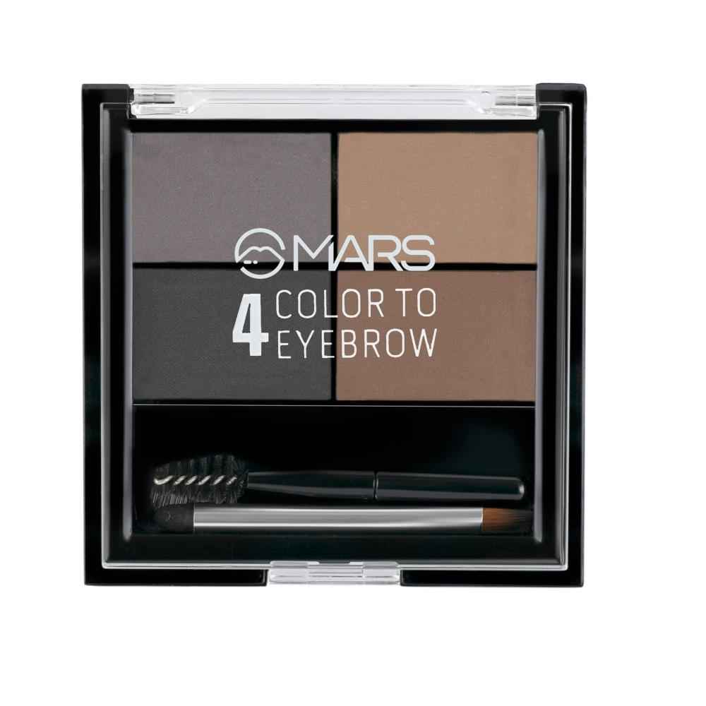 Buy MARS 4 in 1 Eyebrow Powder Cake with Angled Eyebrow Brush and Spoolie | Long Lasting & Waterproof (8 gm) - Purplle
