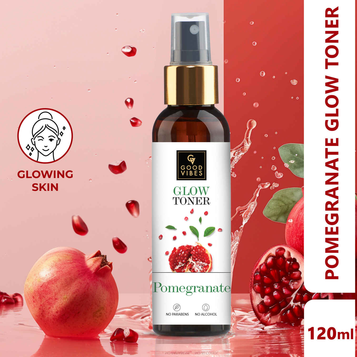 Buy Good Vibes Glow Toner - Pomegranate (120 ml) - Purplle