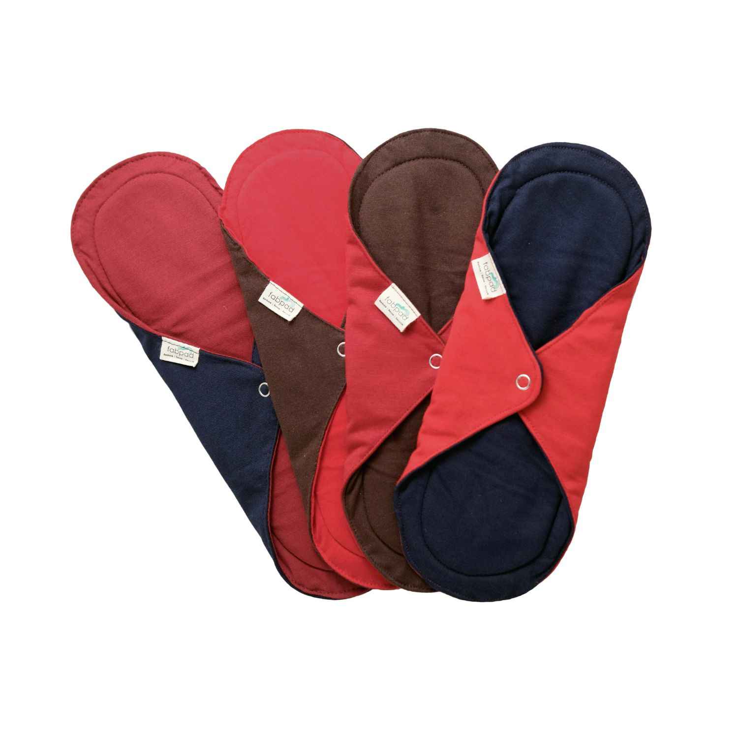 Buy FabPad Reusable Washable Biodegradable Sanitary Napkins Cloth Pads (Pack of 4, Asst Colors) - Purplle