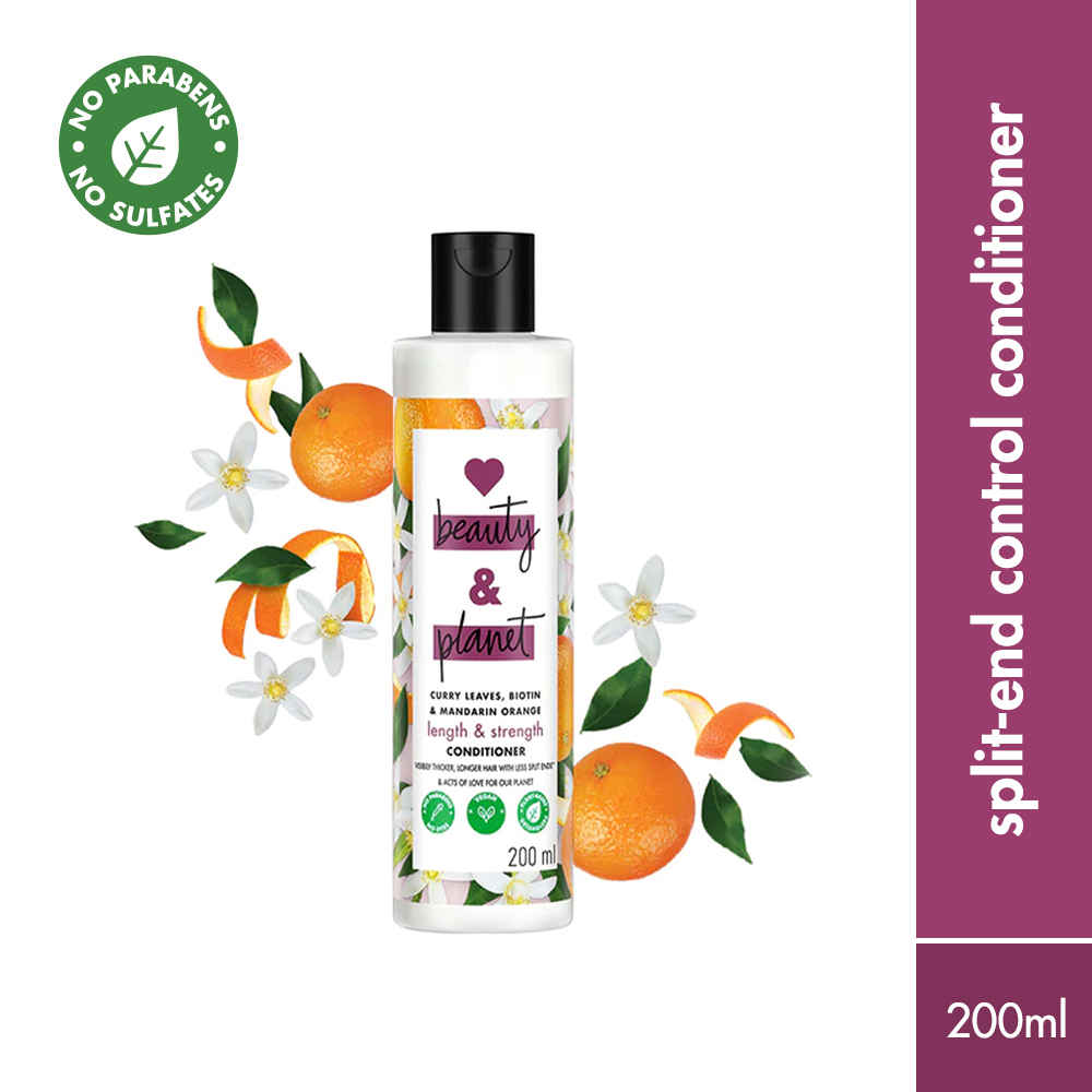 Buy Love Beauty Planet Curry Leaves, Biotin & Mandarin Paraben Free conditioner for long & strong hair, 200 ml - Purplle
