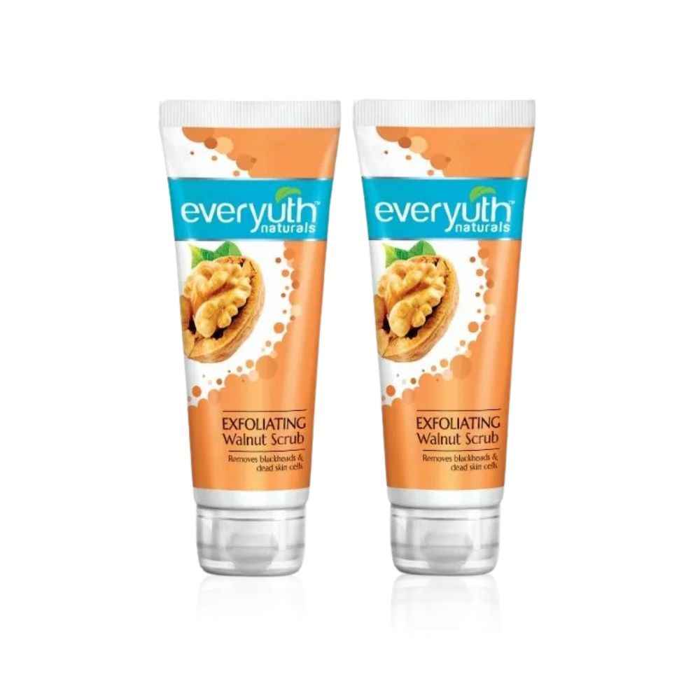 Buy Everyuth Naturals Exfoliating Walnut Scrub Removes Blackheads & Dead Skin Cells (100 g) - Pack of 2 - Purplle
