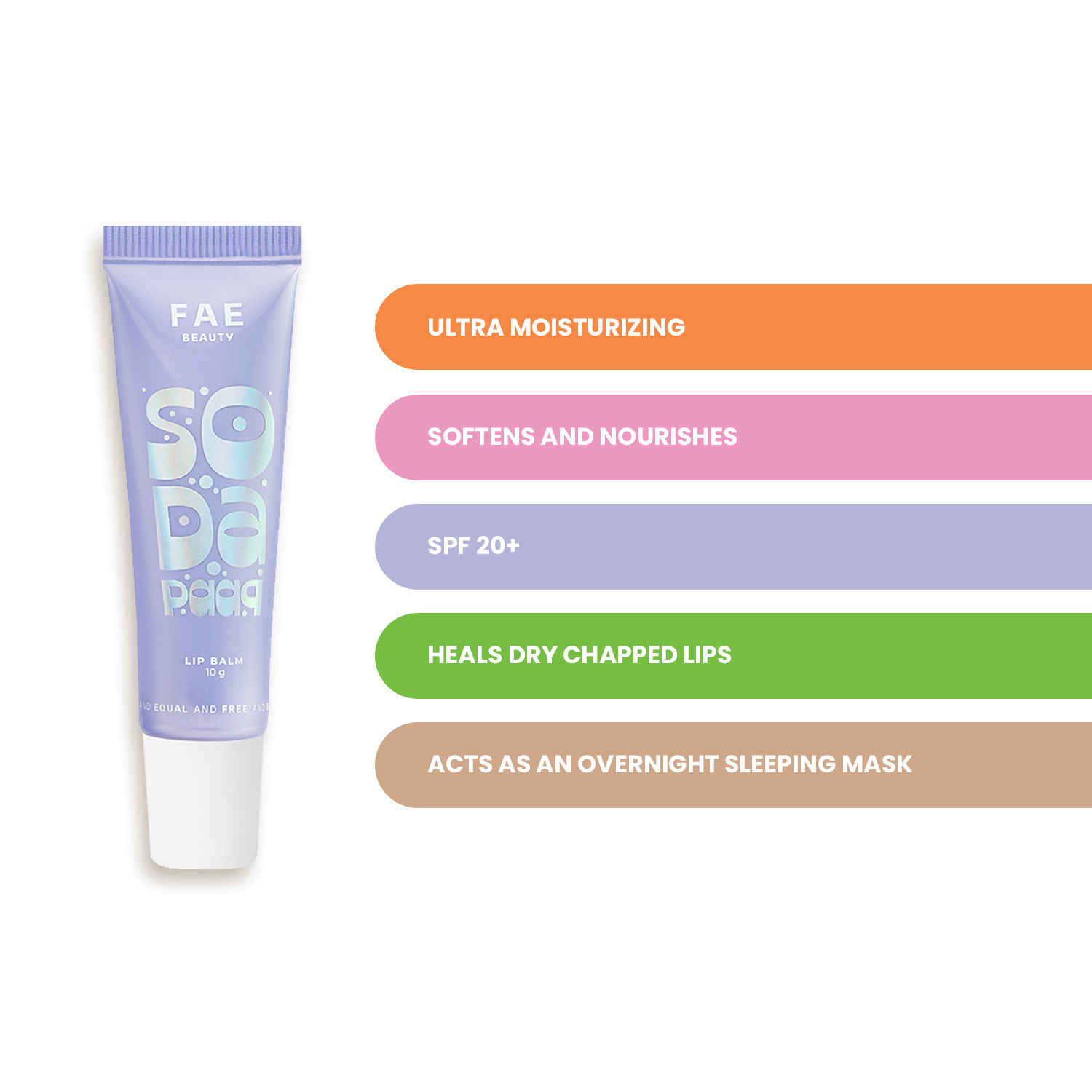 Buy FAE Beauty Set of Four Sheer Tinted Lip Balms | Desi Drink Flavours | Intensely Moisturizing I Spf 20+ - Purplle