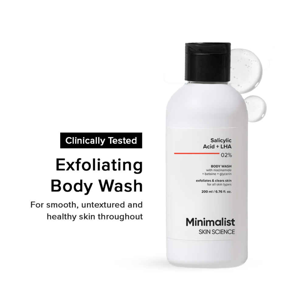 Buy Minimalist Salicylic acid & LHA 2% Body Wash with Niacinamide, Betaine & Gylcerine - 200 ml - Purplle