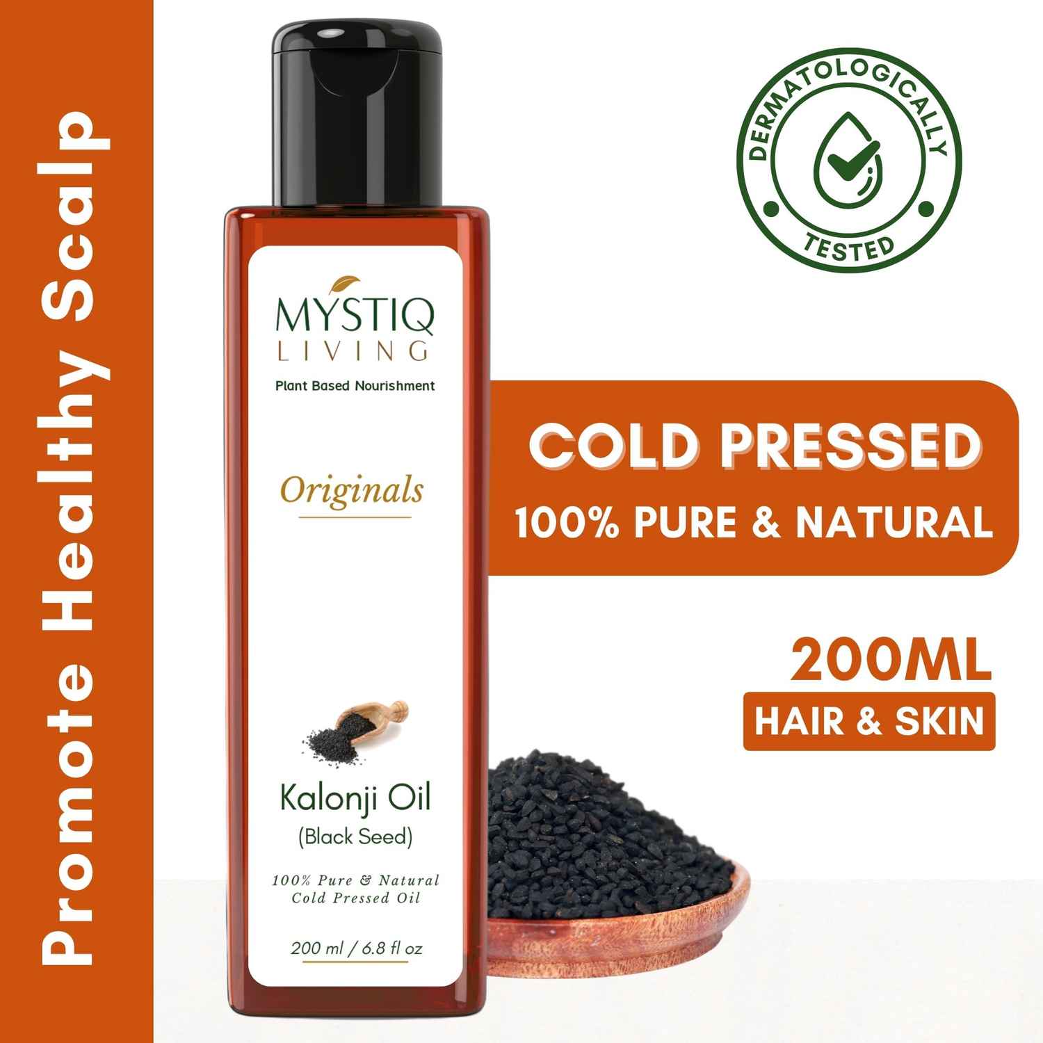 Buy Mystiq Living Originals - Kalonji Oil (Black seed )-(200 ml) - Purplle