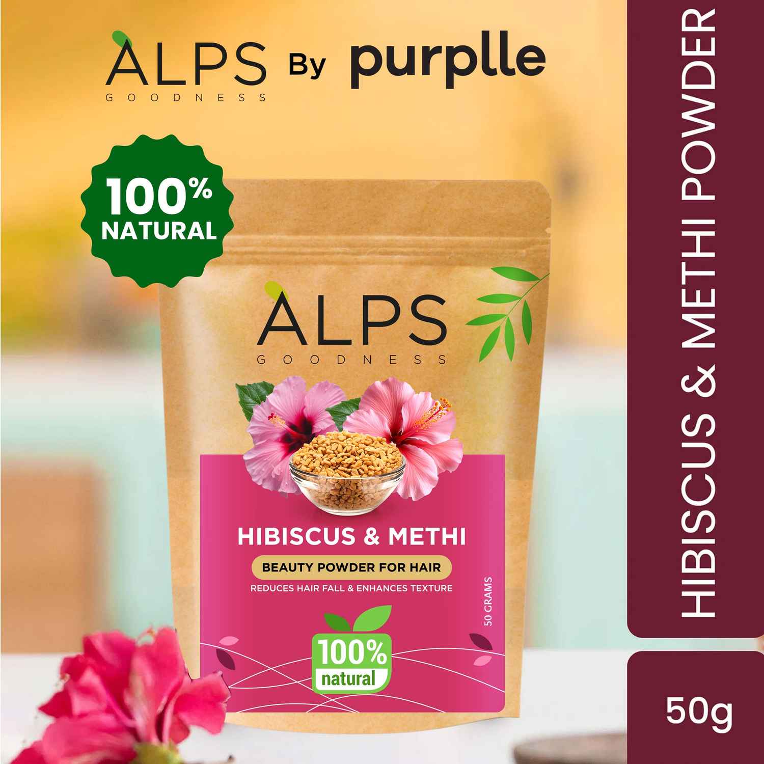 Buy Alps Goodness Hibiscus & Methi Powder(50 gm) - Purplle