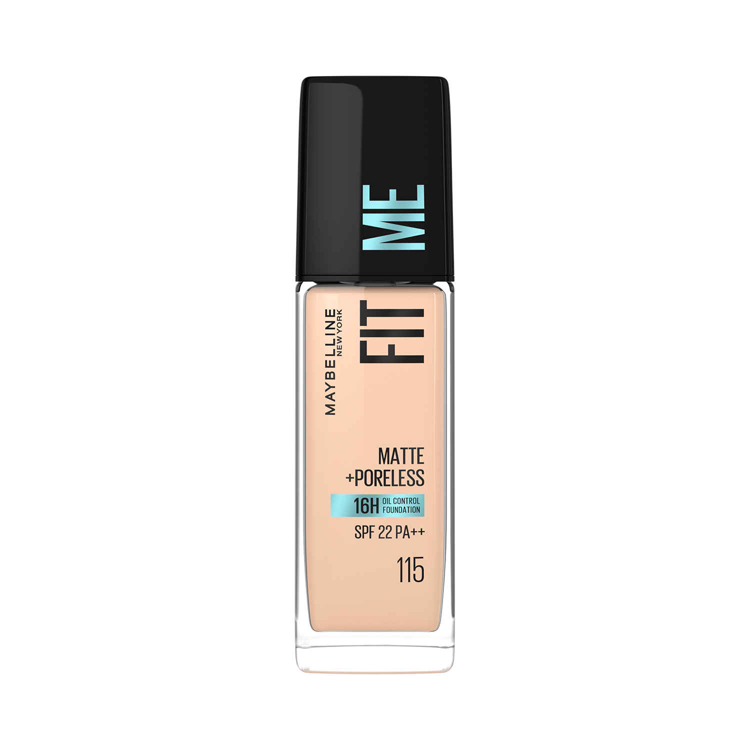 Buy Maybelline New York Fit Me Matte+Poreless Liquid Foundation (With Pump & SPF 22), 115 Ivory, 30 ml - Purplle