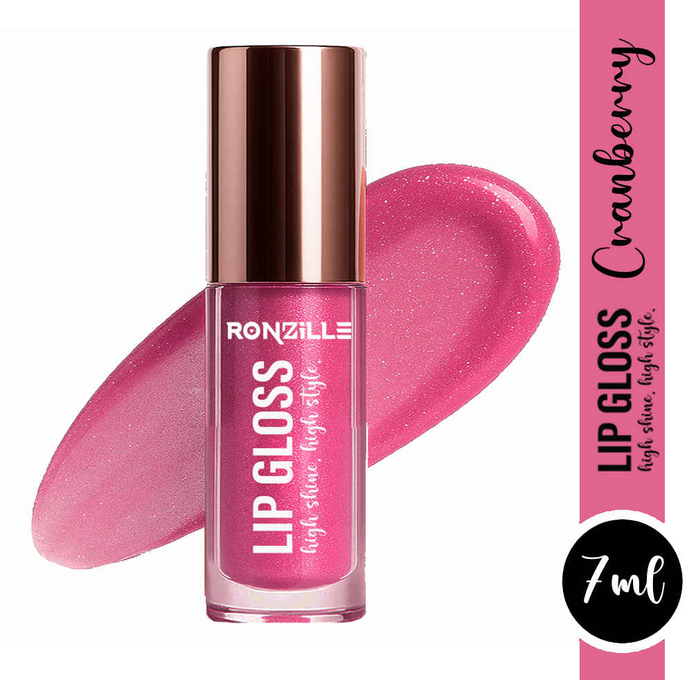 Buy Ronzille Lip Gloss – Cranberry | Hydrating Shimmer Lip Gloss for Glossy, Soft & Plump-Looking Lips | Lightweight Non-Sticky Formula | Long-Lasting Shine | 7ml - Purplle