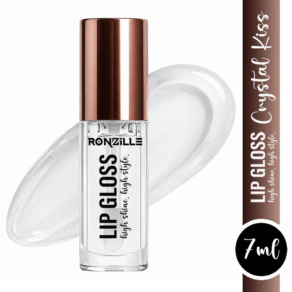 Buy Ronzille Lip Gloss – Transparent | Hydrating Shimmer Lip Gloss for Glossy, Soft & Plump-Looking Lips | Lightweight Non-Sticky Formula | Long-Lasting Shine | 7ml - Purplle