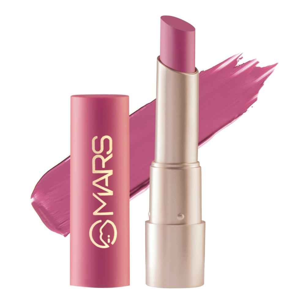 Buy MARS Creamy Matte Long Lasting Lipstick for Women | Creamy Lipstick | Single Swipe Application | Smooth & Light Weight (3.2 gm) (18-Gulabi Garba) - Purplle